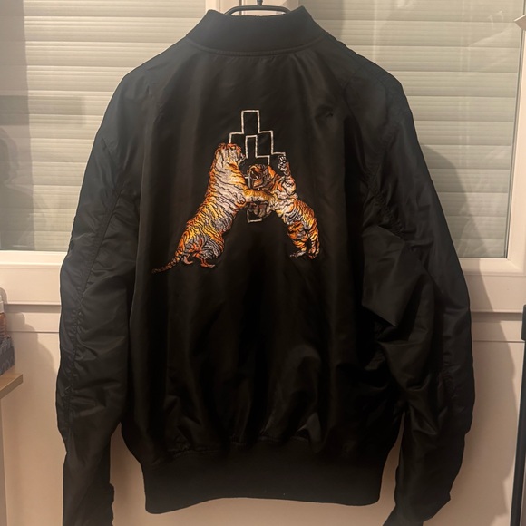 Marcelo Burlon County of Milan X Alpha MA-1 tiger Jacket Black bomber size L - Picture 4 of 7
